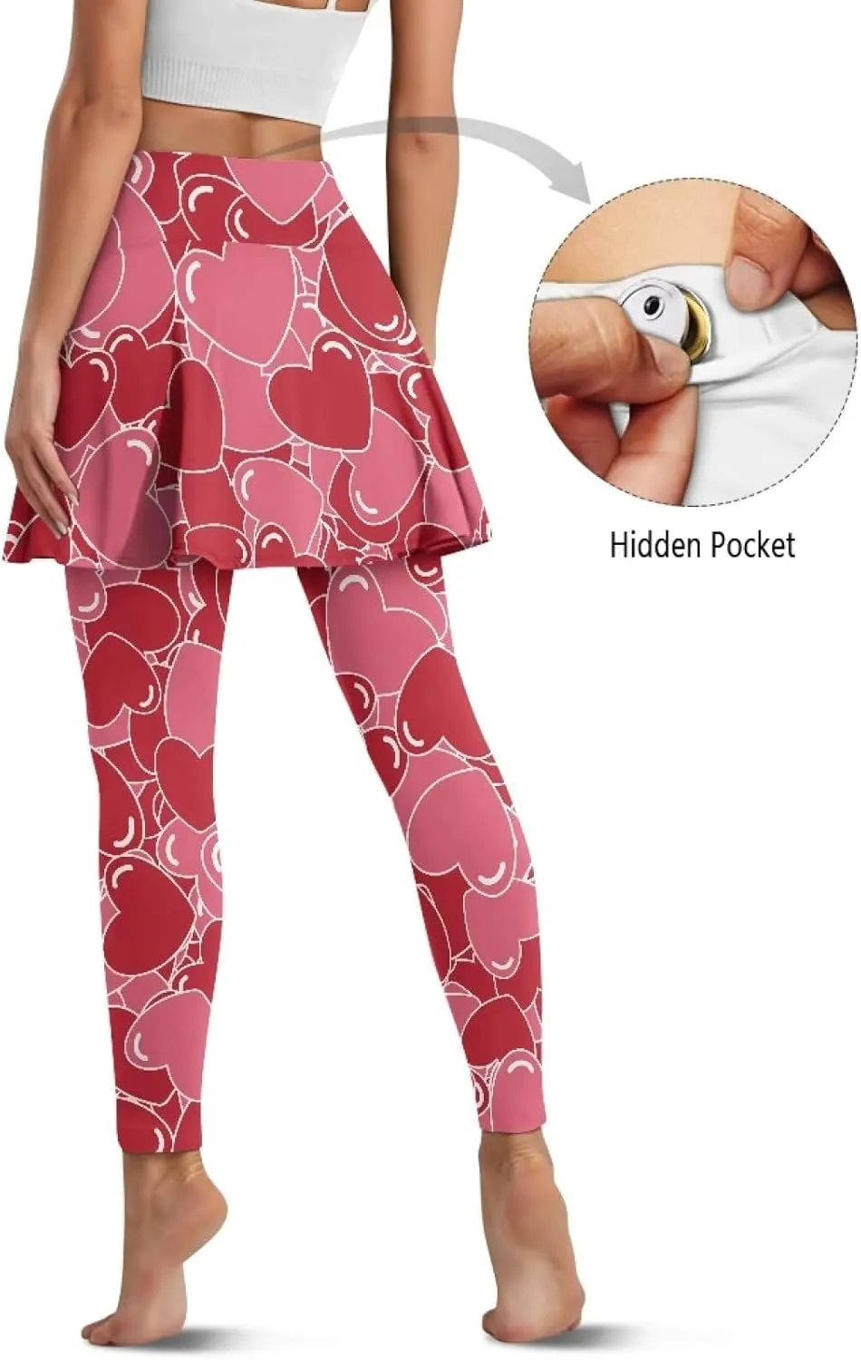 Skirted Leggings for Women Stretch High Waist Yoga Leggings with Skirts Casual Athletic Golf Tennis Skorts