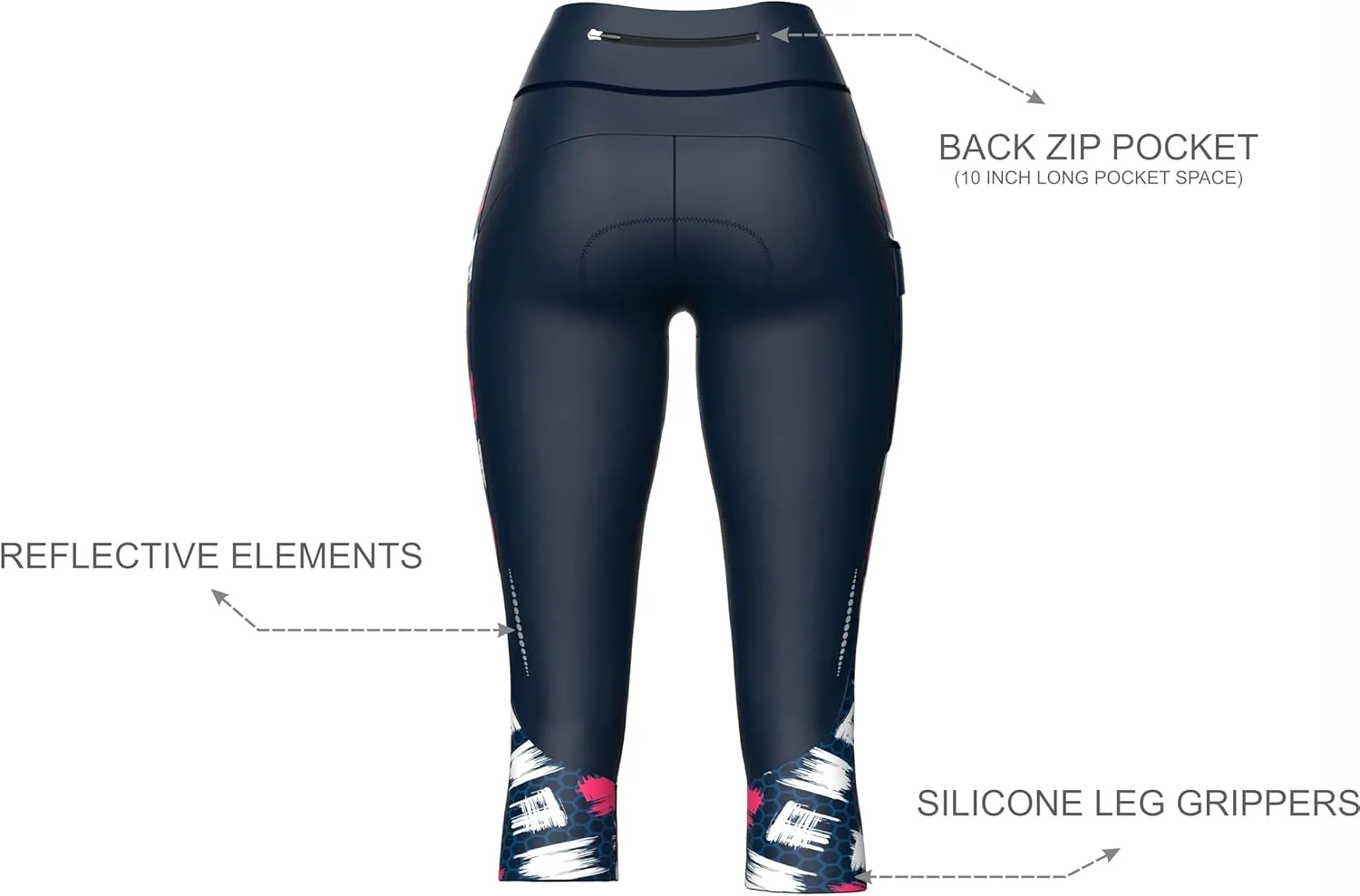 Sparx Women Padded Bike Pants Cycling Shorts Bicycle Thermal Capris 3/4 Winter Biking Tights