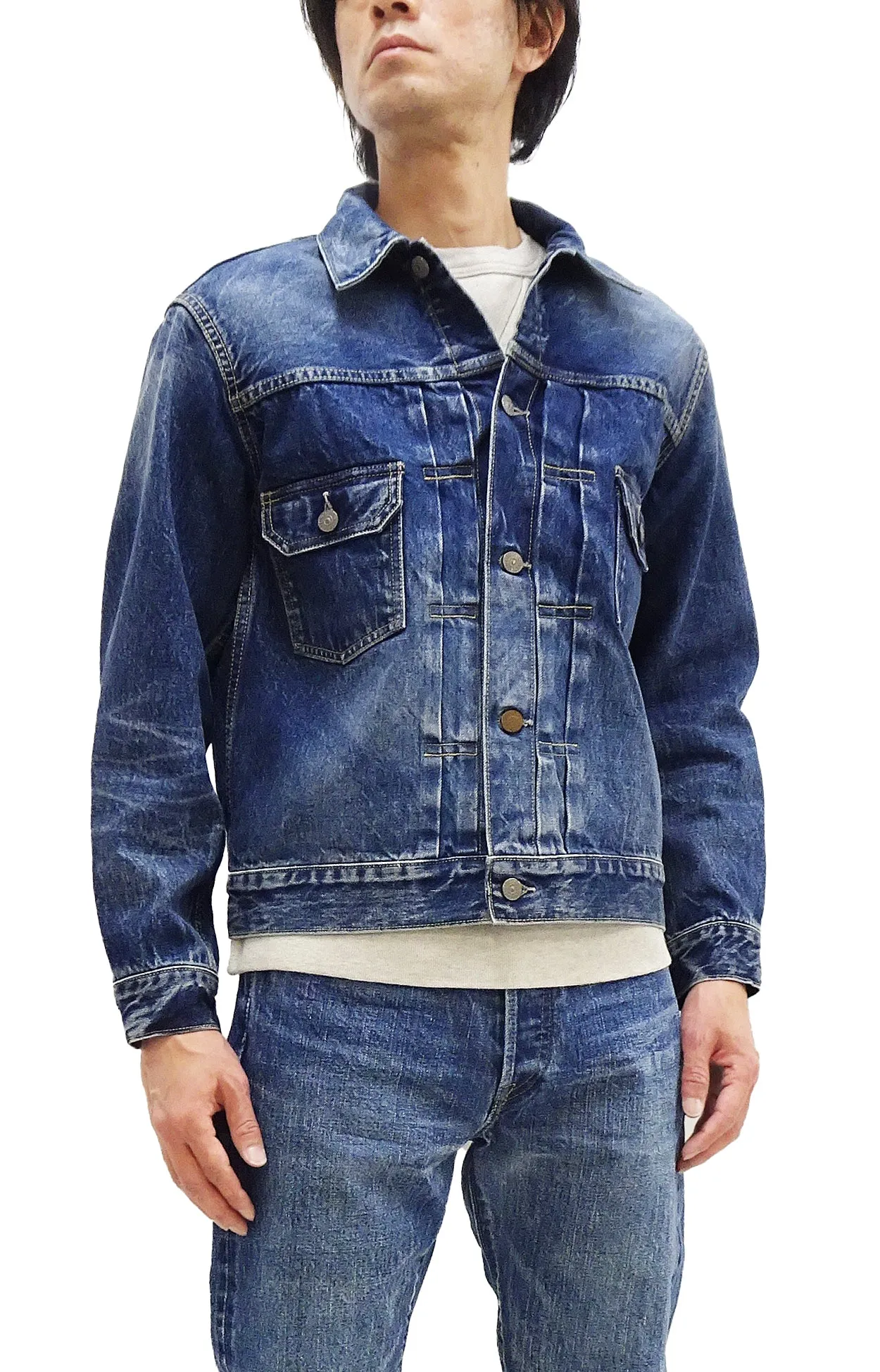 Sugar Cane Faded Denim Jacket SC11953SW Men's Type 2 Style Jean Jacket SC11953SW-429