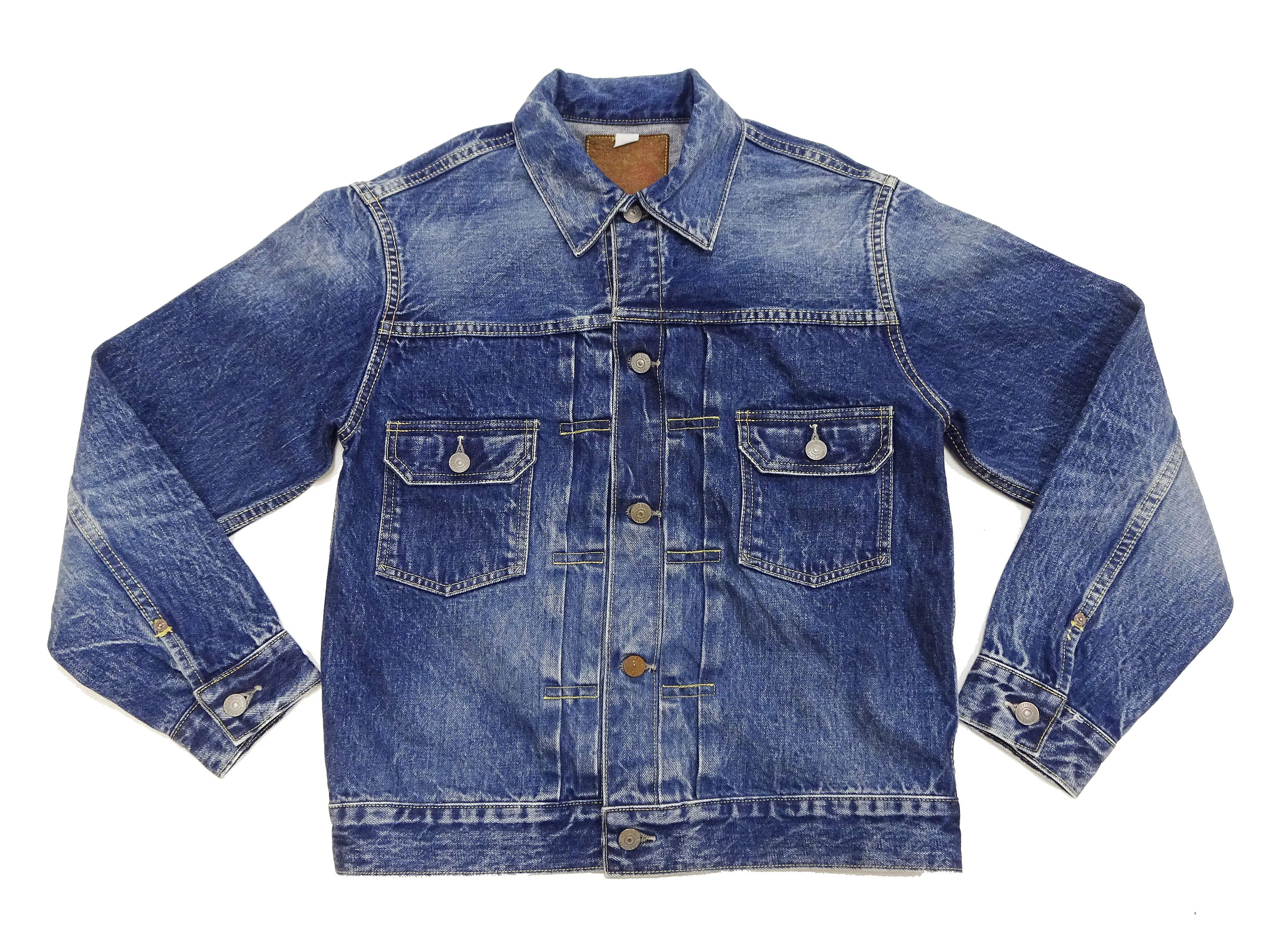 Sugar Cane Faded Denim Jacket SC11953SW Men's Type 2 Style Jean Jacket SC11953SW-429