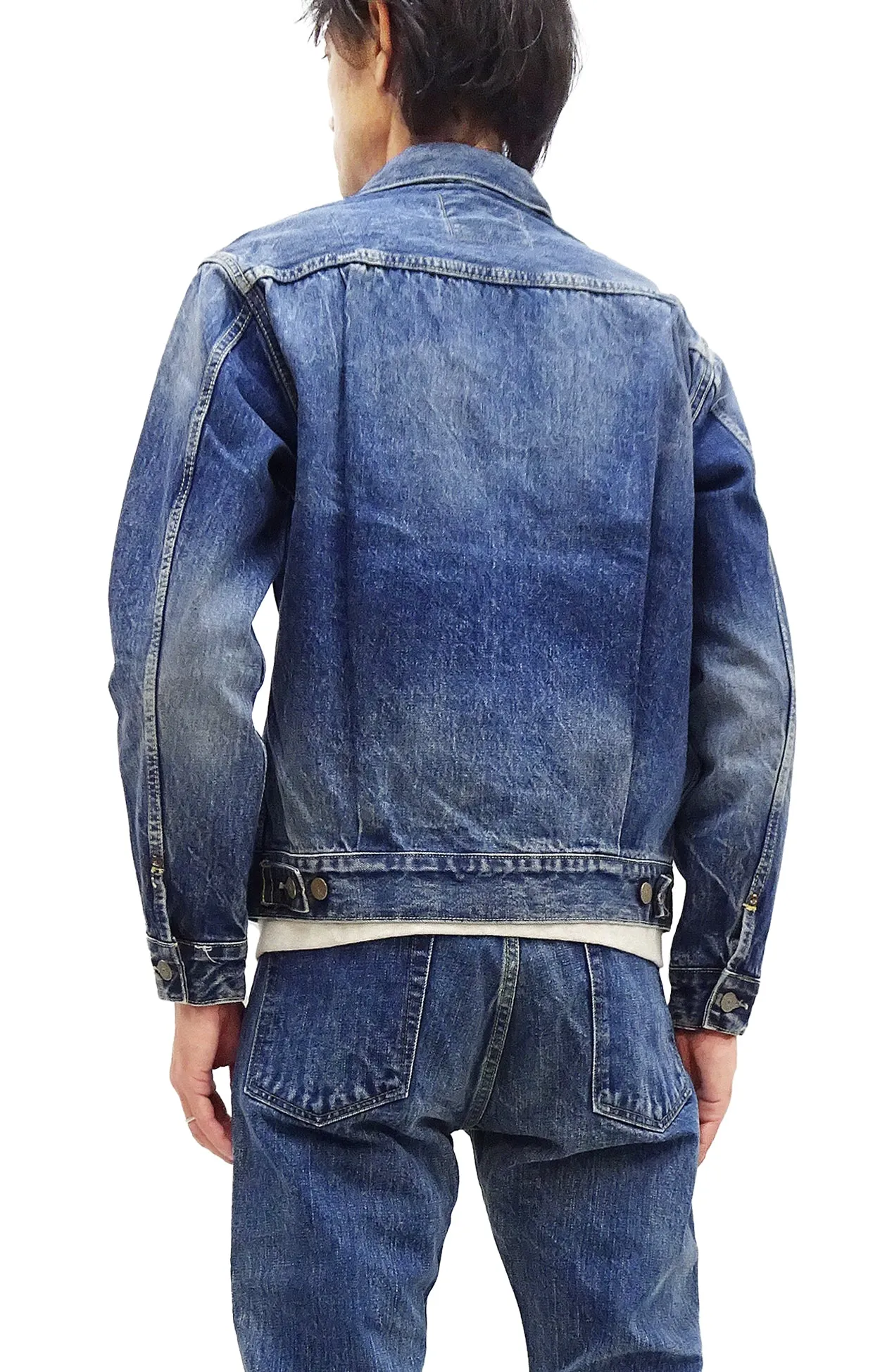 Sugar Cane Faded Denim Jacket SC11953SW Men's Type 2 Style Jean Jacket SC11953SW-429