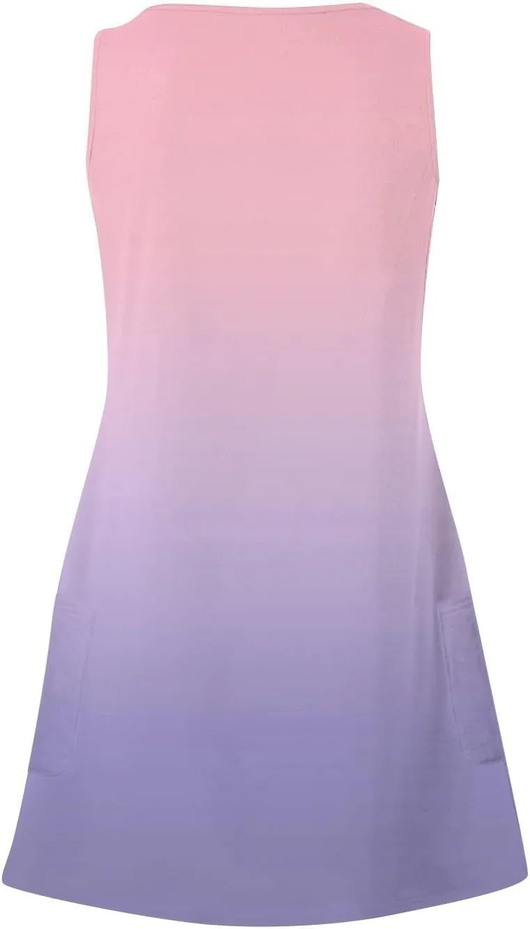 Summer Dresses for Women 2025 Casual Loose V Neck Sleeveless Sundresses Boho Tank Hawaiian Beach Dresses with Pockets