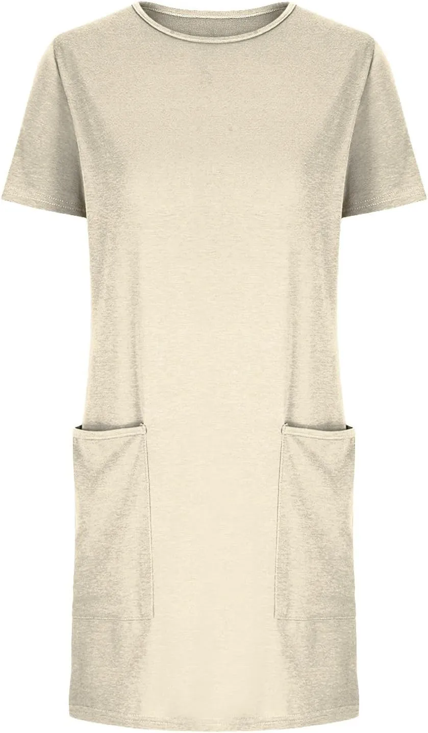 Summer Dresses Women Short Sleeve Mini Dress Fitted Loose Flowy Dresses Women Casual Spring Summer