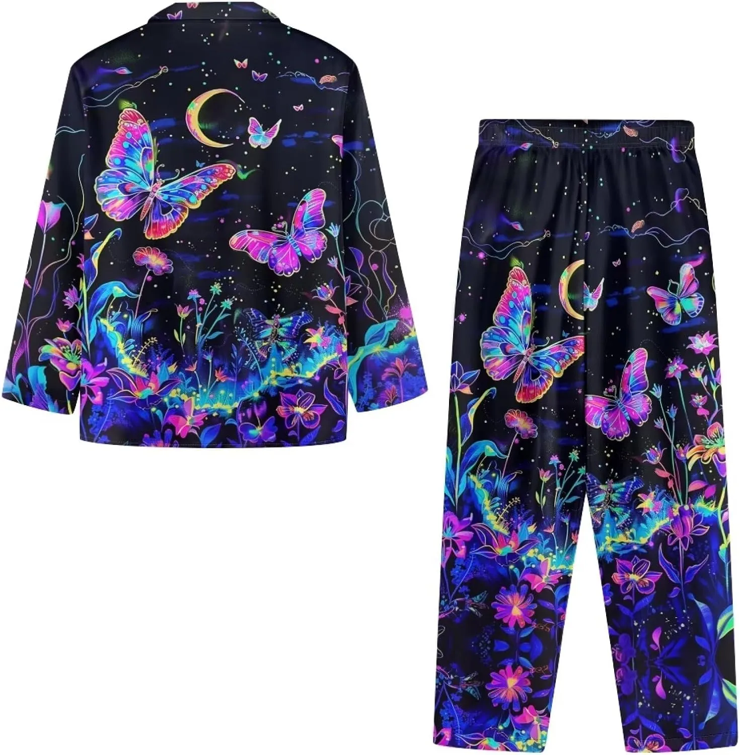 Upetstory Button Down Pajamas Sets for Women Sleepwear Long Sleeve Loungewear