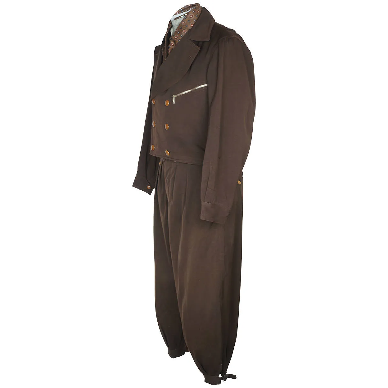 Vintage 1930s Ski Suit Laurentian Cloth Canadian Skiing Mens Size M