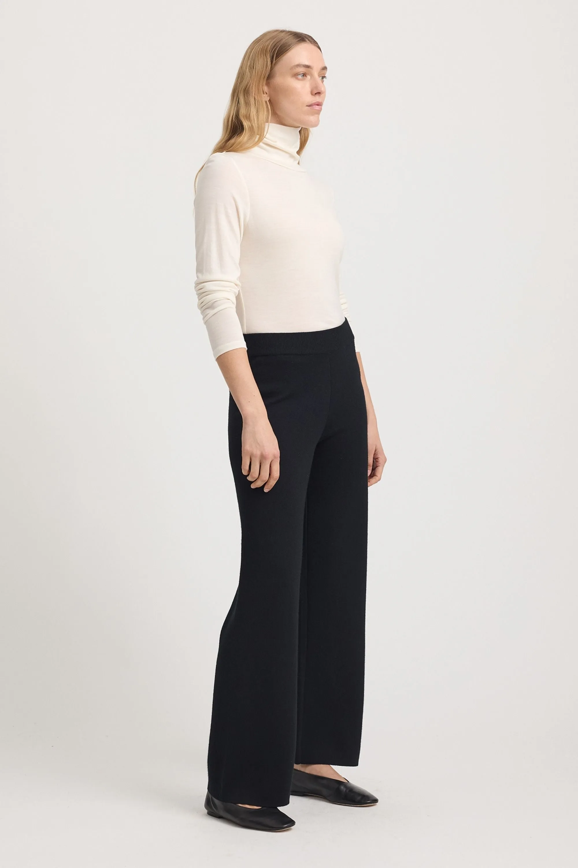 WIDE LEG KNIT PANT - 5084