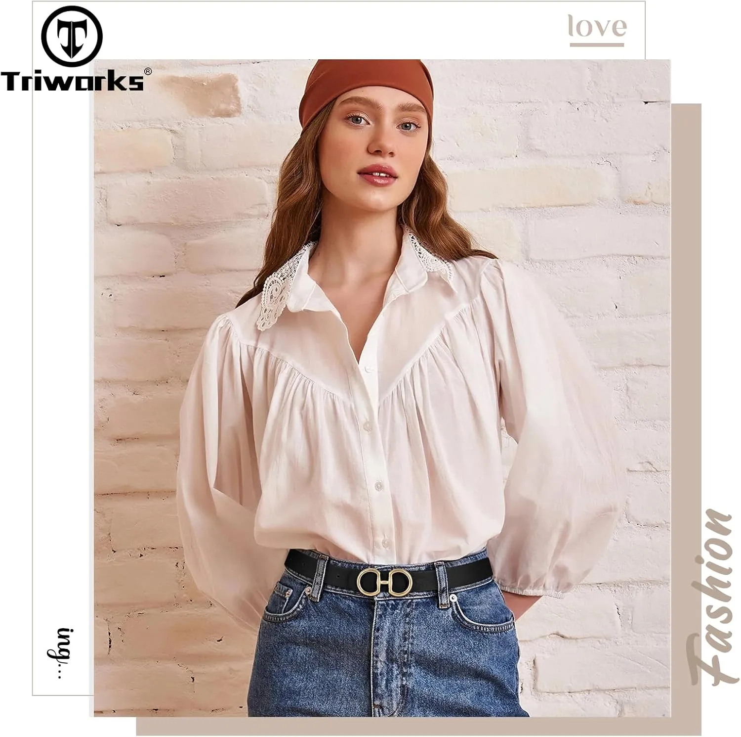 Women Reversible Leather Belt for Jeans Pants Fashion Ladies Belt with Gold Buckle
