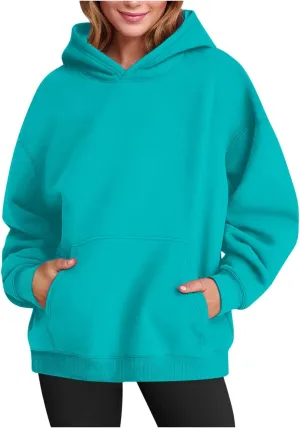 Women's 2024 Fall Oversized Hoodies Long Sleeve Pullover Sweatshirt Trendy Y2k Outfits Preppy Clothes with Pocket