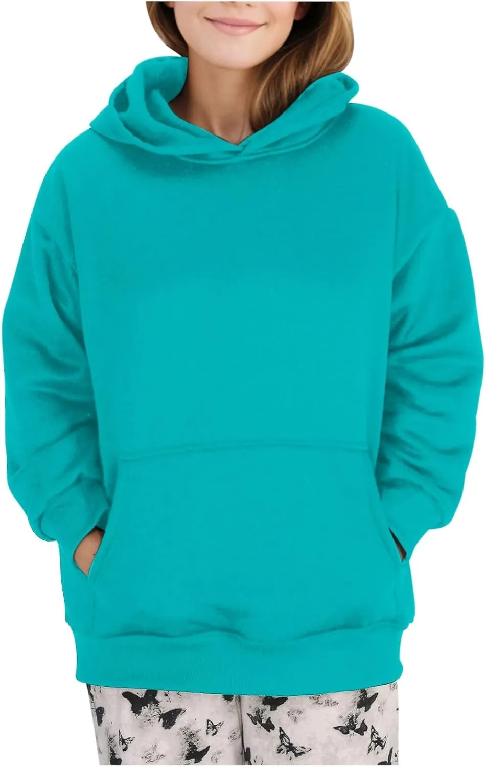 Women's 2024 Fall Oversized Hoodies Long Sleeve Pullover Sweatshirt Trendy Y2k Outfits Preppy Clothes with Pocket