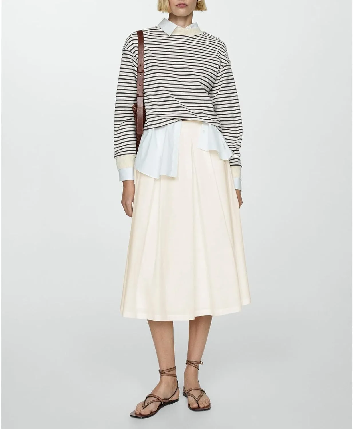 Women's A-Line Pleated High Waist Maxi Skirt Flowy Swing Elegant Dressy Casual Work Long Skirts