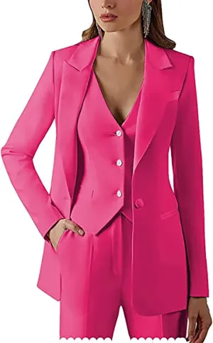 Women's Business Pant Suit One Button Blazer Set Pant Suits for Women Dressy Pants Suit for Office