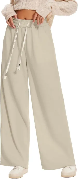 Women's Corduroy Loose Mid Rise Pant Casual Fall Straight Leg Elastic Waist Pants with Pockets
