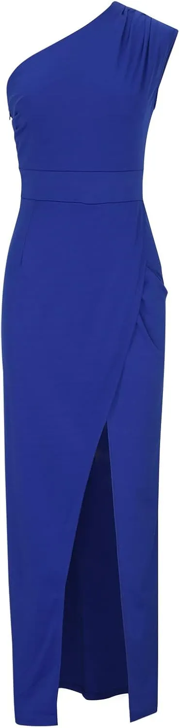 Womens Elegant Off Shoulder Dress High Waist Wrap Formal Dress Evening Party Maxi Bodycon Dress for Wedding, Cocktail