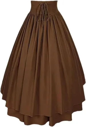 Women's High Waist A-Line Skirt, Retro Fish Tail Midi Skirt. Women Casual Slim Fit Skirt