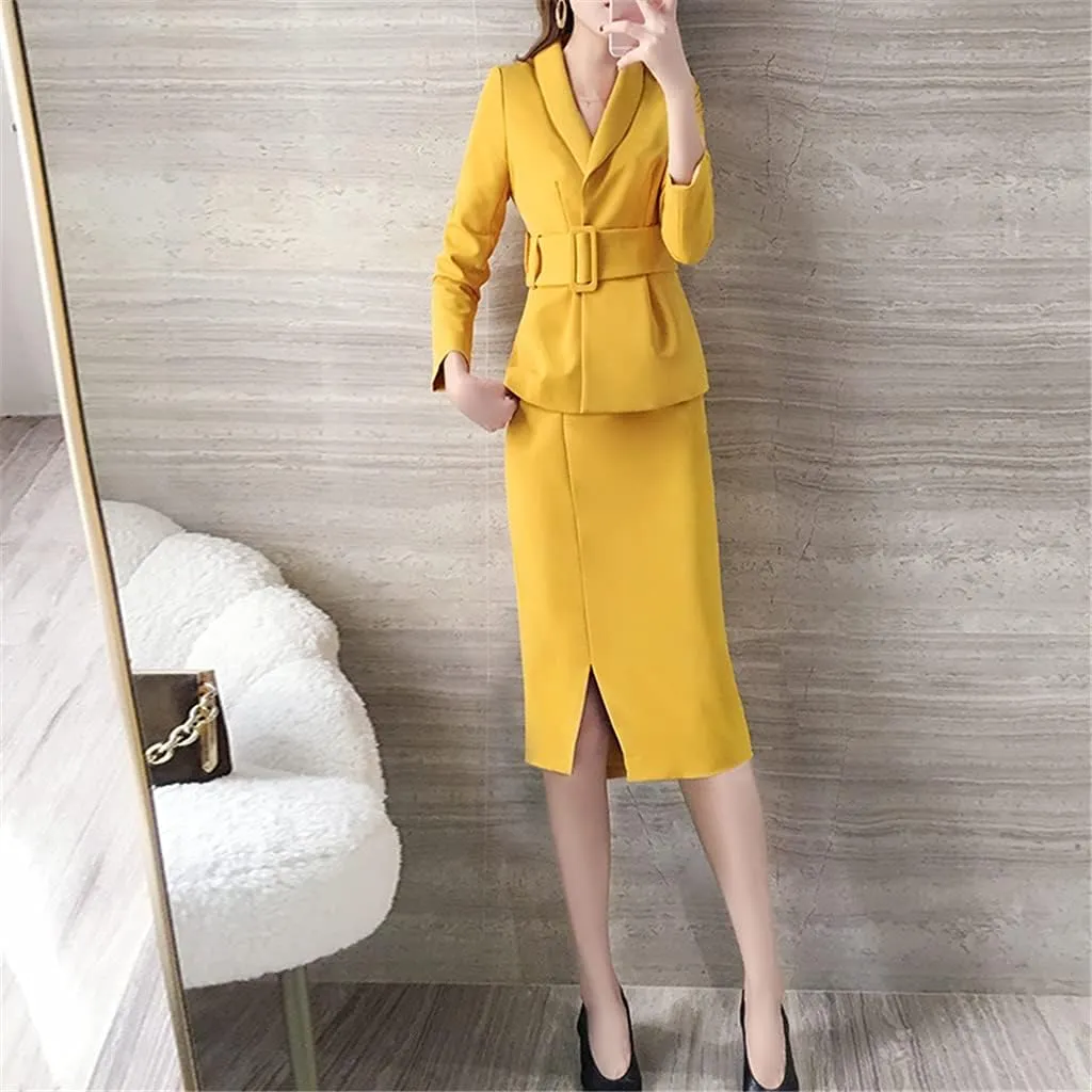 Women's Professional Suit Skirt Women's Fashion Two-Piece Skirt Autumn and Winter