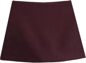 Women's Solid Color Pocket Decoration Slim fit Short Skirt Spring high Waisted Short Skirt Pants