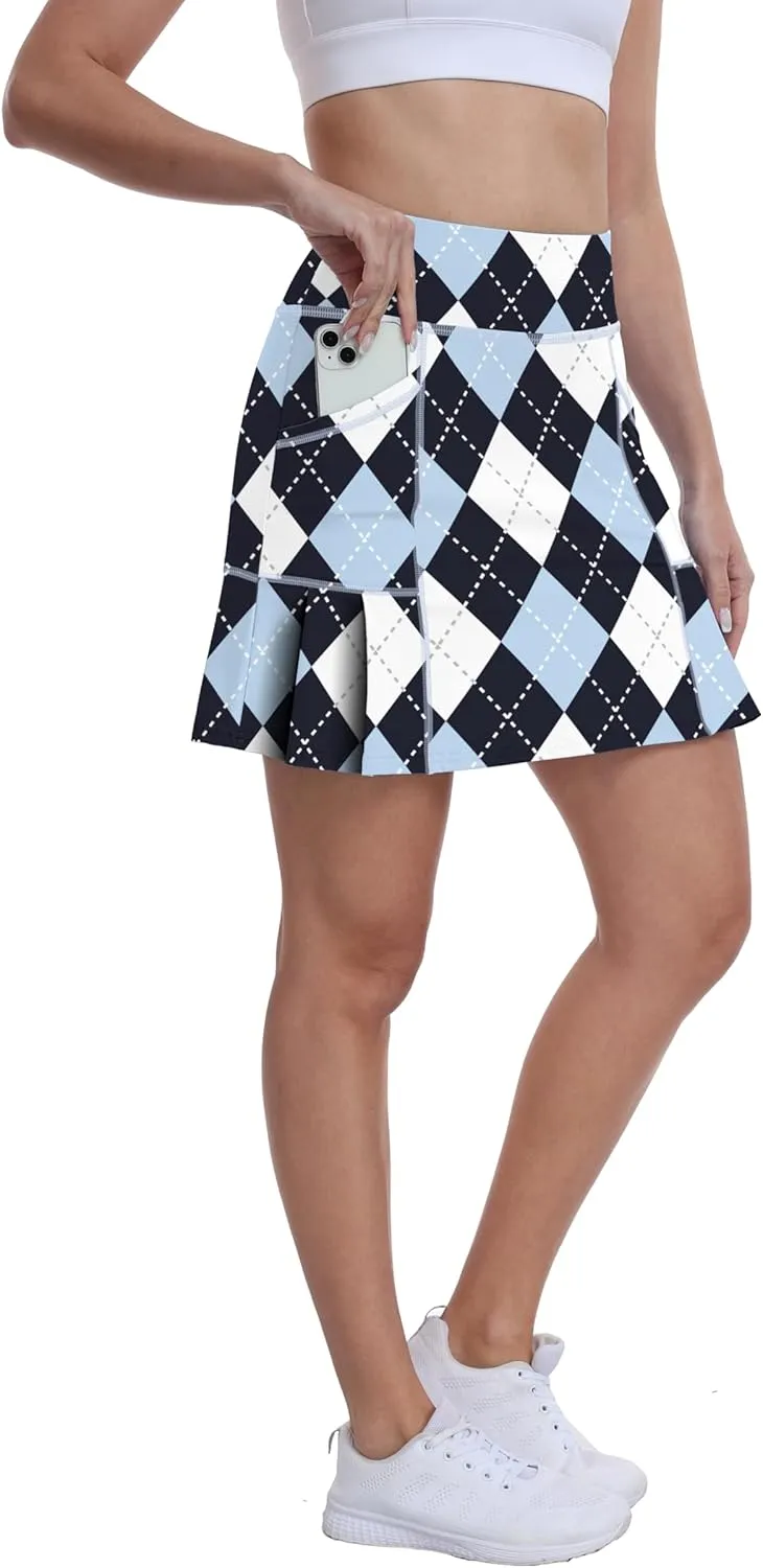 WOWENY Women's Athletic Tennis Skorts Skirts for Women Running Golf Skort with Pockets