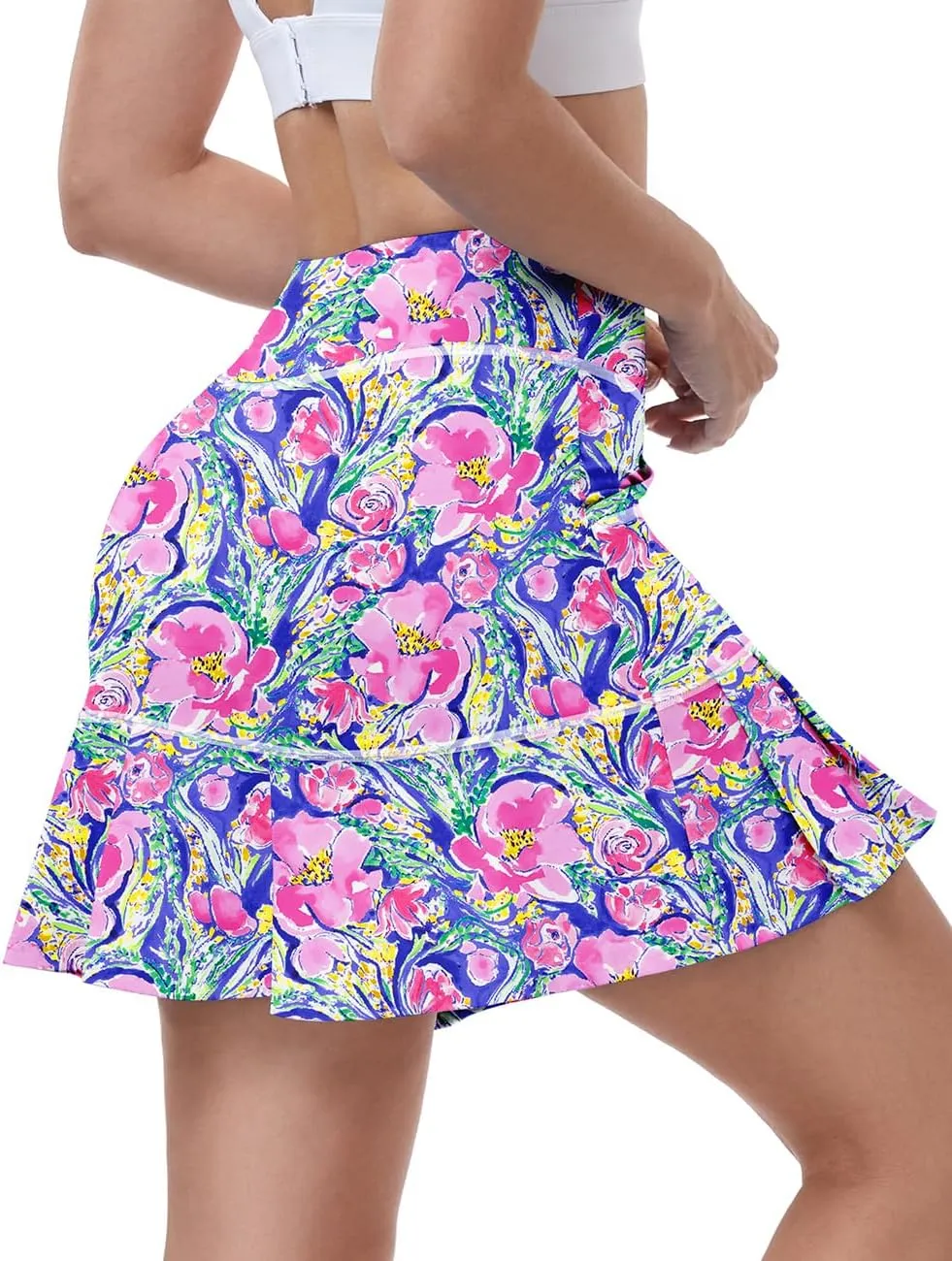 WOWENY Women's Athletic Tennis Skorts Skirts for Women Running Golf Skort with Pockets