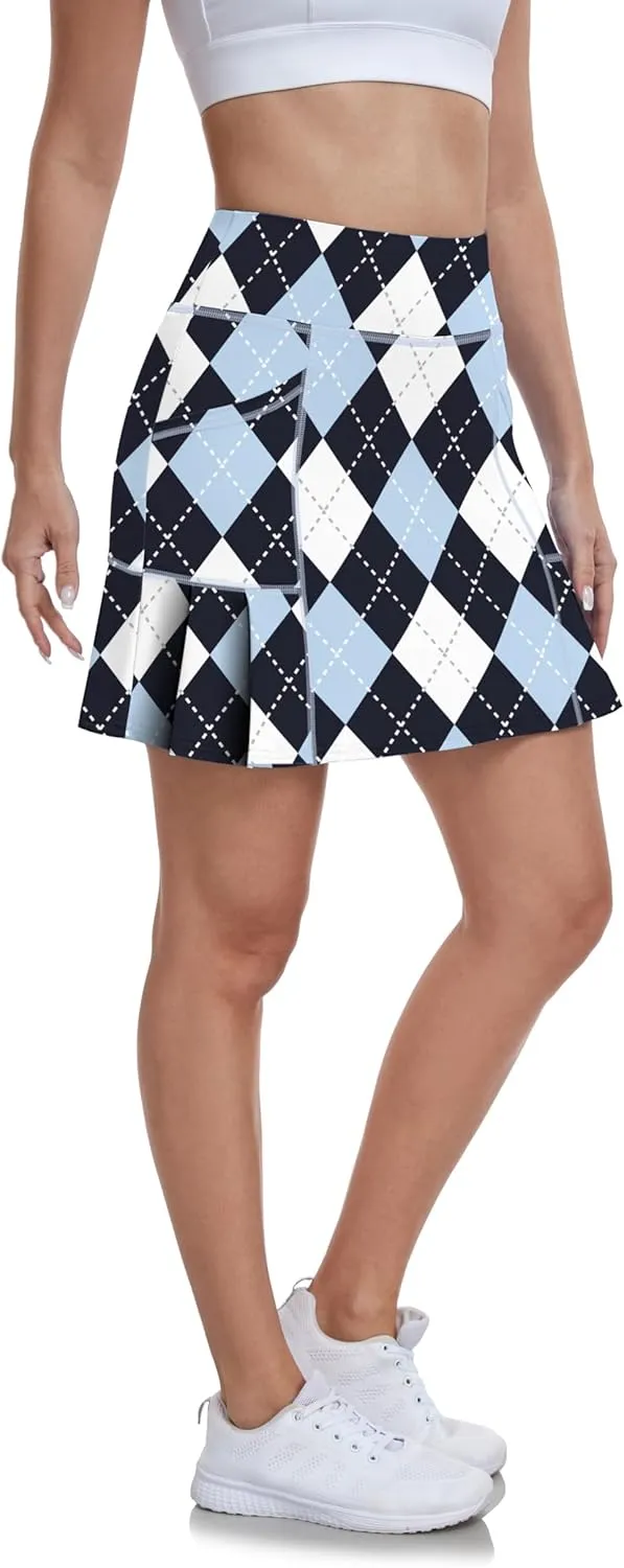 WOWENY Women's Athletic Tennis Skorts Skirts for Women Running Golf Skort with Pockets