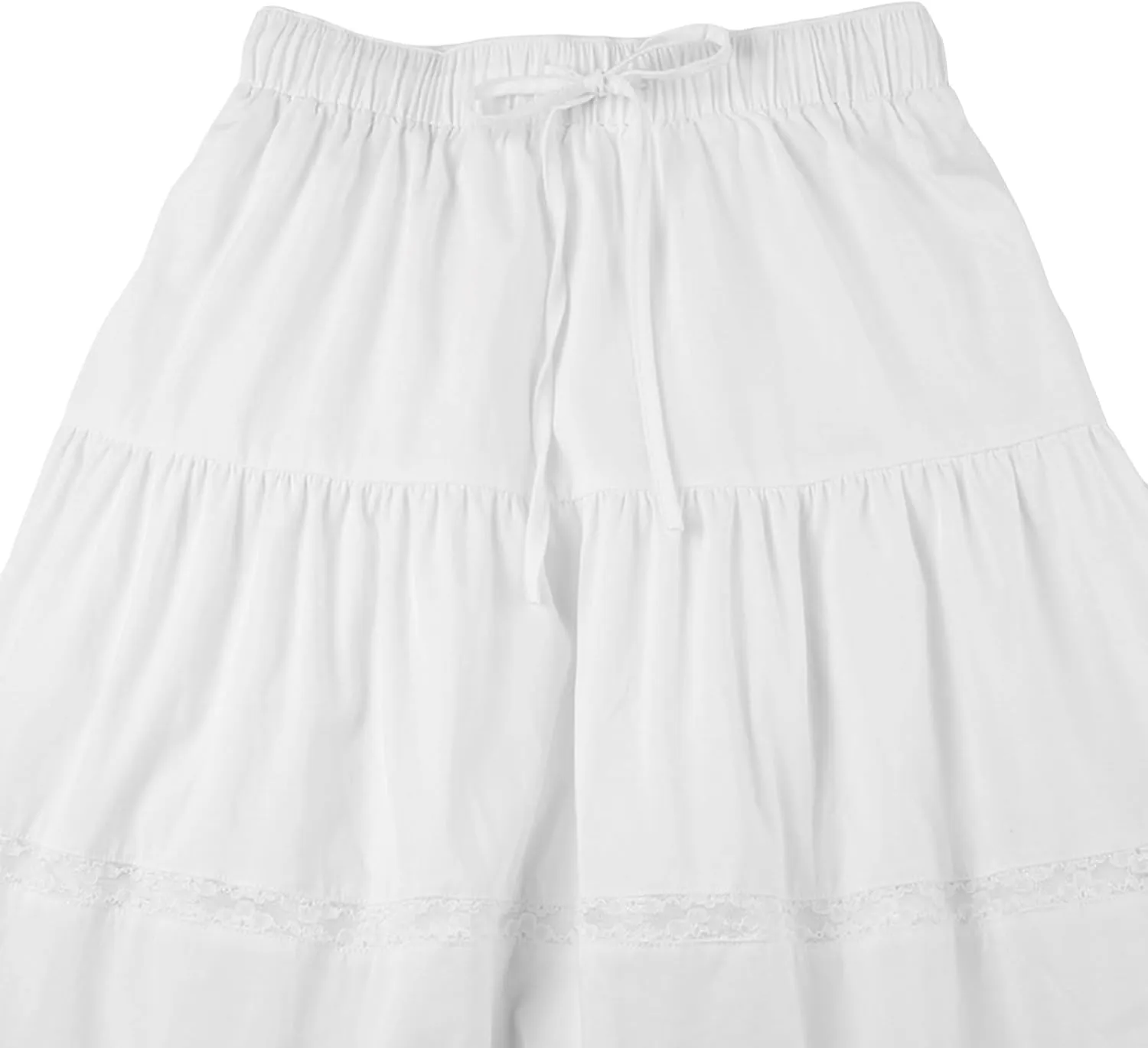 Yoawdats Women's Boho Tiered Long Skirts Casual Flowy Drawstring Elastic Waist Solid A-Line Maxi Skirts Pleated Swing Skirt