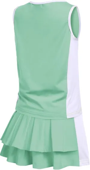 Zaclotre Girls Tennis Golf Dress Outfit Sleeveless Tank Top and Skorts Sets Sport Skirt with Shorts